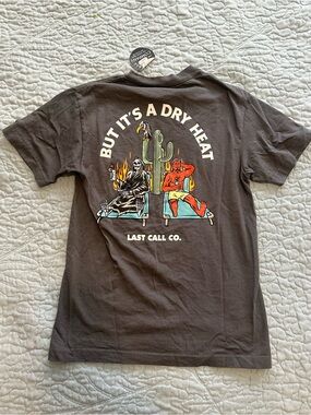 Last Call Co. Grey Graphic Short-Sleeve Tee - But It's A Dry Heat